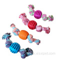 Pet Dog Teething Cleaning Toy Ball Rope Toy